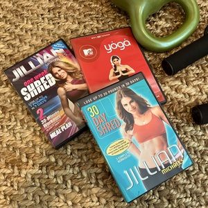 Workout DVDs MTV Yoga Jillian Michaels 30 Day Shred and one week Shred